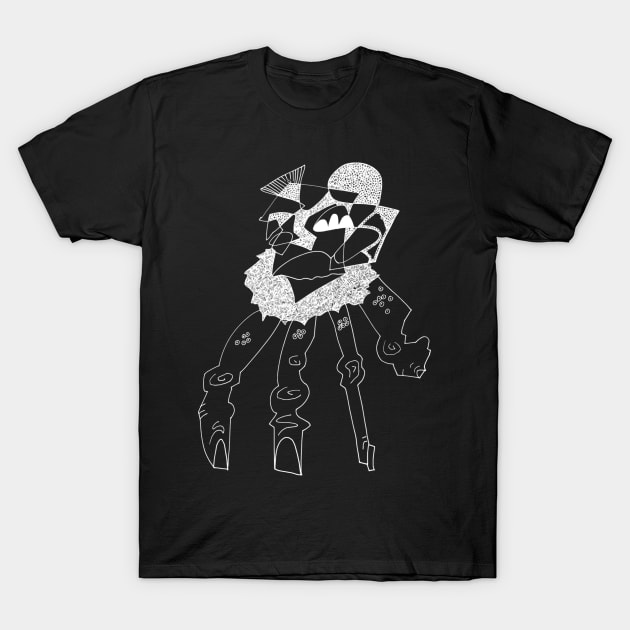 Line Art Tshirt abstract Fingers T-Shirt by BBOONIE